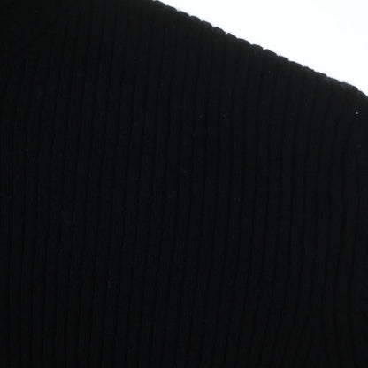 Prada Wool Turtleneck Ribbed Long Sleeve Knit Sweater Black — view 4