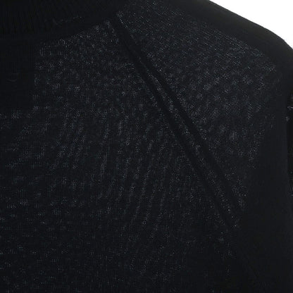 Dior Rose Velour Patch Side Line Wool Turtleneck Long Sleeve Knit Sweater Black — view 5