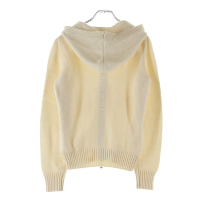Celine Cashmere Knit Zip Up Hoodie Ivory — view 2