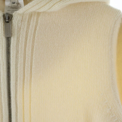 Celine Cashmere Knit Zip Up Hoodie Ivory — view 5