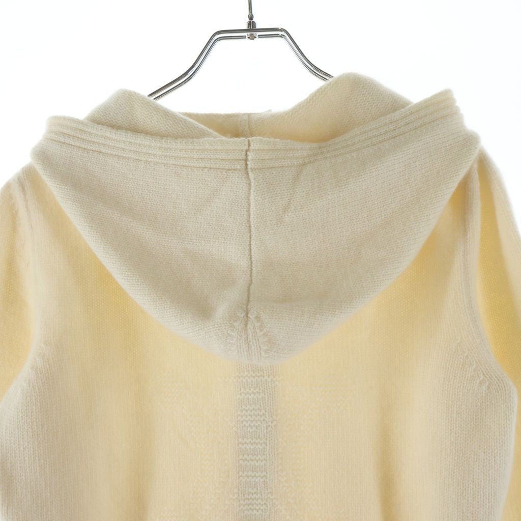 Celine Cashmere Knit Zip Up Hoodie Ivory — view 4