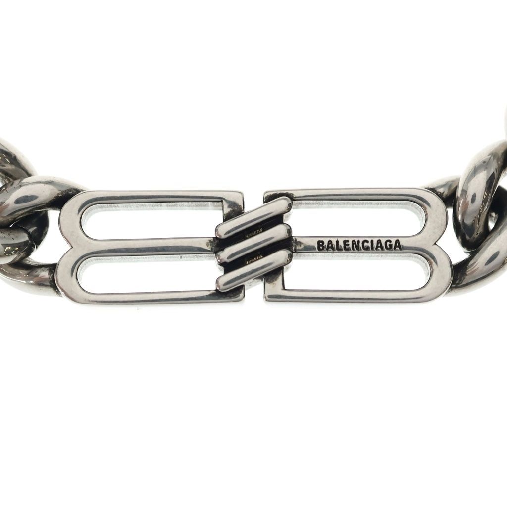 Balenciaga BB Icon Chain Necklace Silver — view 3