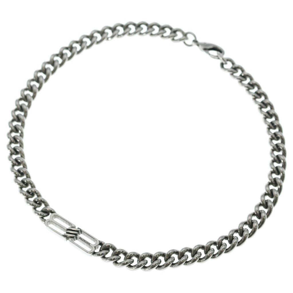 Balenciaga BB Icon Chain Necklace Silver — view 2
