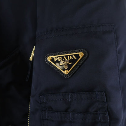 Prada Re-Nylon Bomber Jacket Navy — view 5