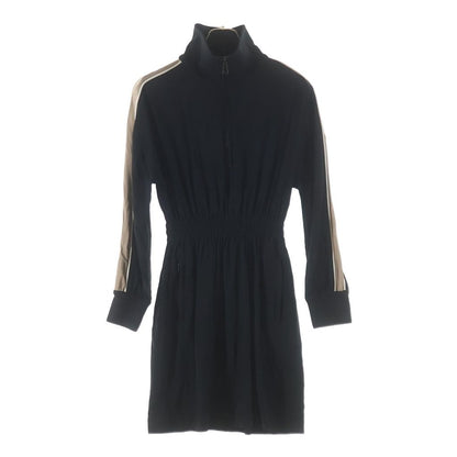 Moncler Abito Half Zip Up Track Jacket Dress Black