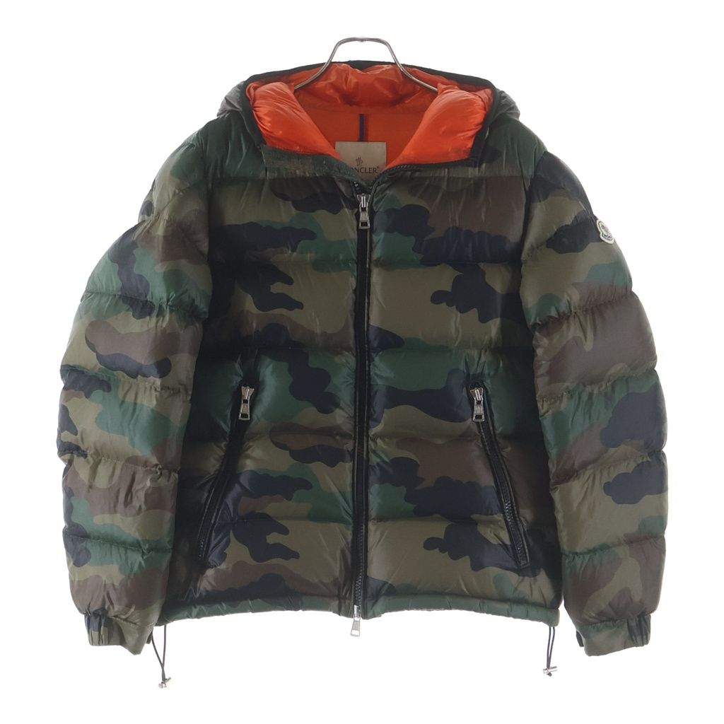 Moncler Blier Camouflage Nylon Down Jacket Khaki