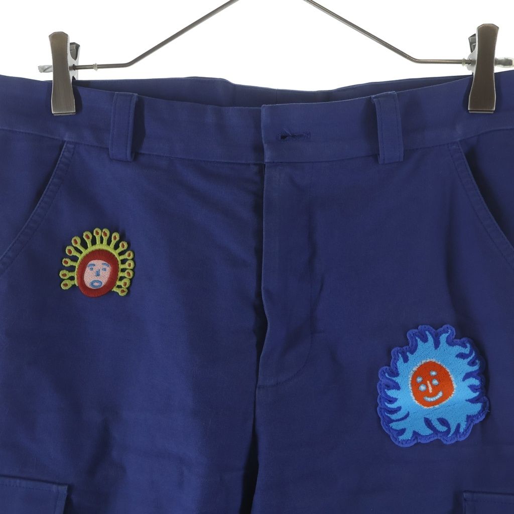 Louis Vuitton YK Yayoi Kusama Monogram Wappen Cargo Pants Blue — view 3