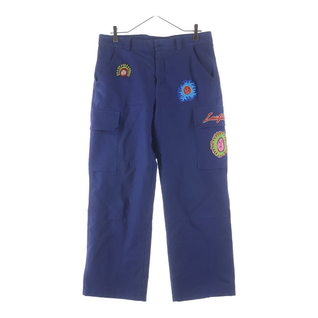 Louis Vuitton YK Yayoi Kusama Monogram Wappen Cargo Pants Blue