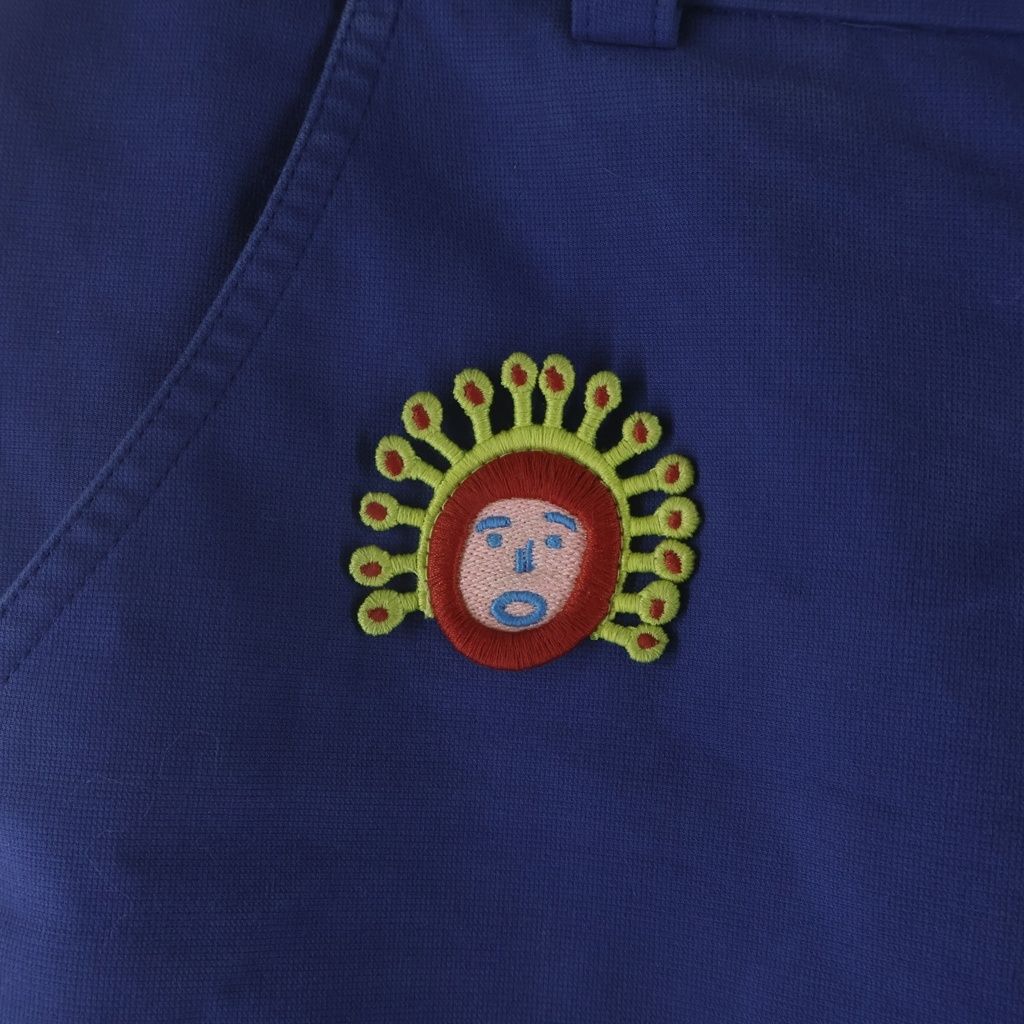 Louis Vuitton YK Yayoi Kusama Monogram Wappen Cargo Pants Blue — view 4