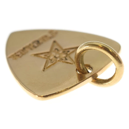 Chrome Hearts 22k Guitar Pick Star Faqqa Pendant Gold — view 6