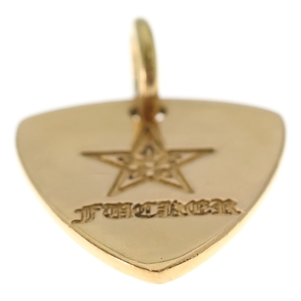 Chrome Hearts 22k Guitar Pick Star Faqqa Pendant Gold — view 5