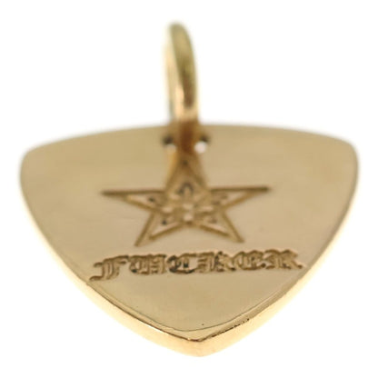 Chrome Hearts 22k Guitar Pick Star Faqqa Pendant Gold — view 5