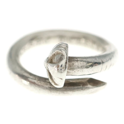Chrome Hearts Nail Crsball Cross Ball Ring Silver