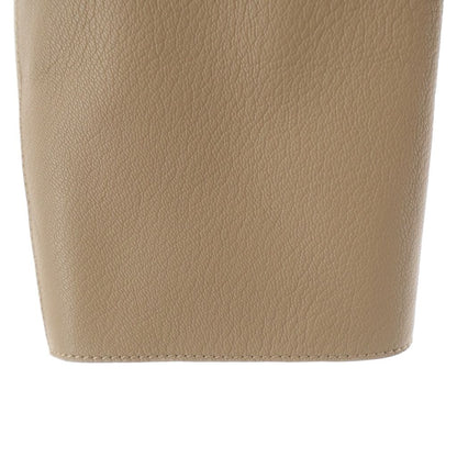 Hermes Goat Leather Silk Rayon Liner Zip Up Jacket Beige — view 5
