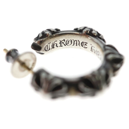Chrome Hearts Hoop Cross Band Earrings Silver — view 5