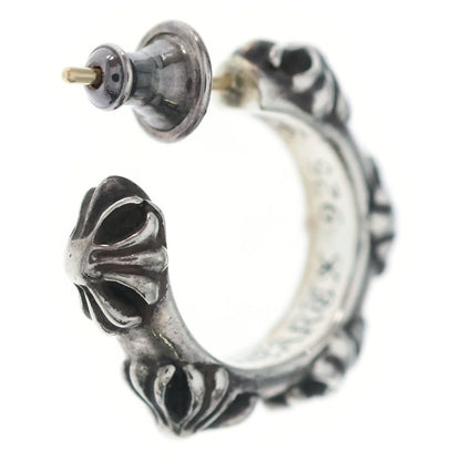 Chrome Hearts Hoop Cross Band Earrings Silver — view 2