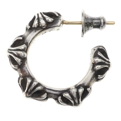Chrome Hearts Hoop Cross Band Earrings Silver — view 3