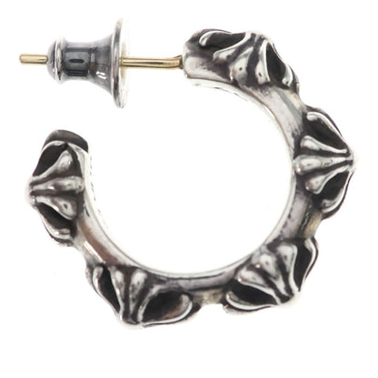 Chrome Hearts Hoop Cross Band Earrings Silver — view 4