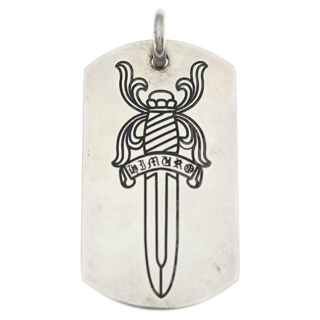 Chrome Hearts Kyosuke Himuro Large Dog Tag Daga Silver Pendant