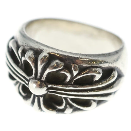 Chrome Hearts Flrl Crs Floral Cross Ring Silver