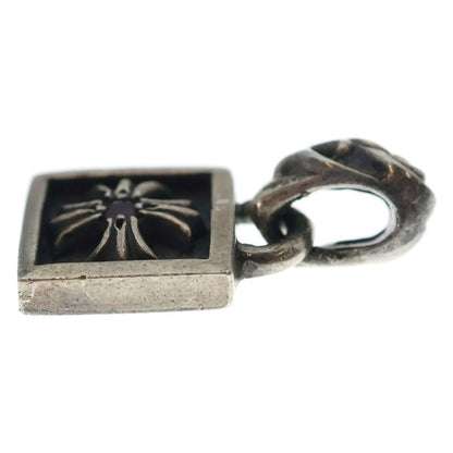 Chrome Hearts Framed CH Plus 1 Ruby Charm Pendant Silver — view 3