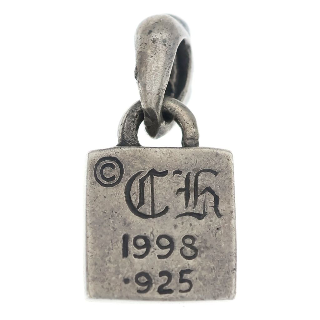 Chrome Hearts Framed CH Plus 1 Ruby Charm Pendant Silver — view 2
