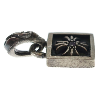 Chrome Hearts Framed CH Plus 1 Ruby Charm Pendant Silver — view 4