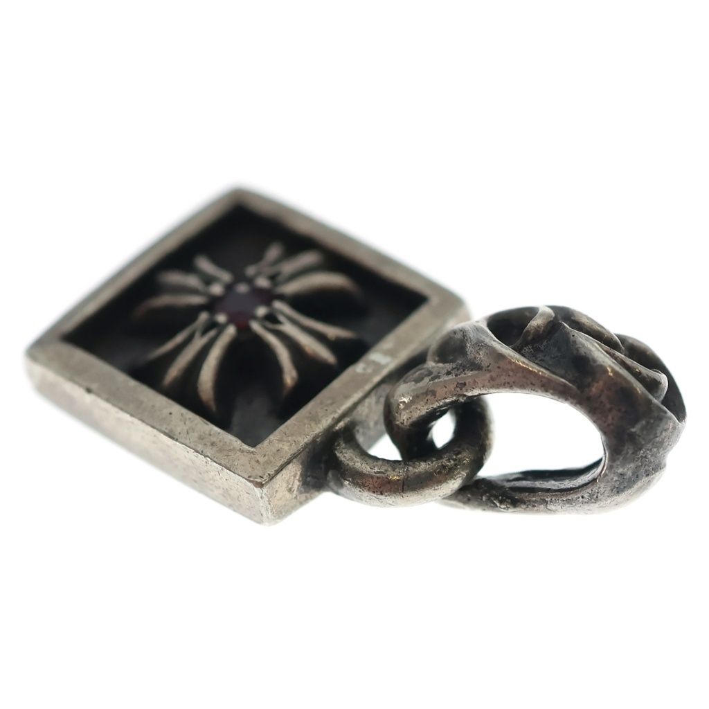 Chrome Hearts Framed CH Plus 1 Ruby Charm Pendant Silver — view 5