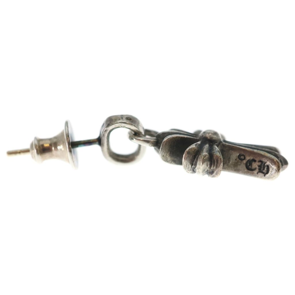 Chrome Hearts Bby Pprchn Baby Fat Cross Drop Earrings Silver — view 4