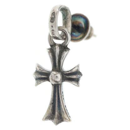 Chrome Hearts Bby Pprchn Baby Fat Cross Drop Earrings Silver