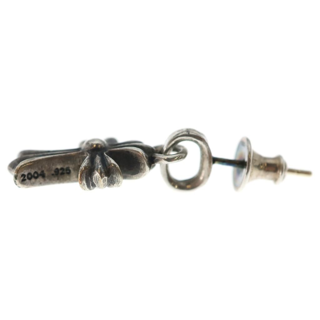 Chrome Hearts Bby Pprchn Baby Fat Cross Drop Earrings Silver — view 3