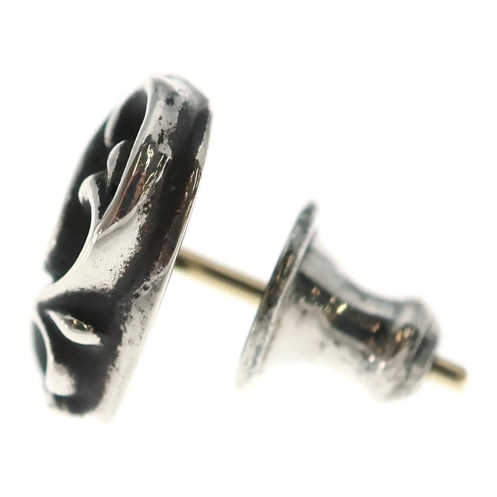 Chrome Hearts Stud Heart Earrings Silver — view 3