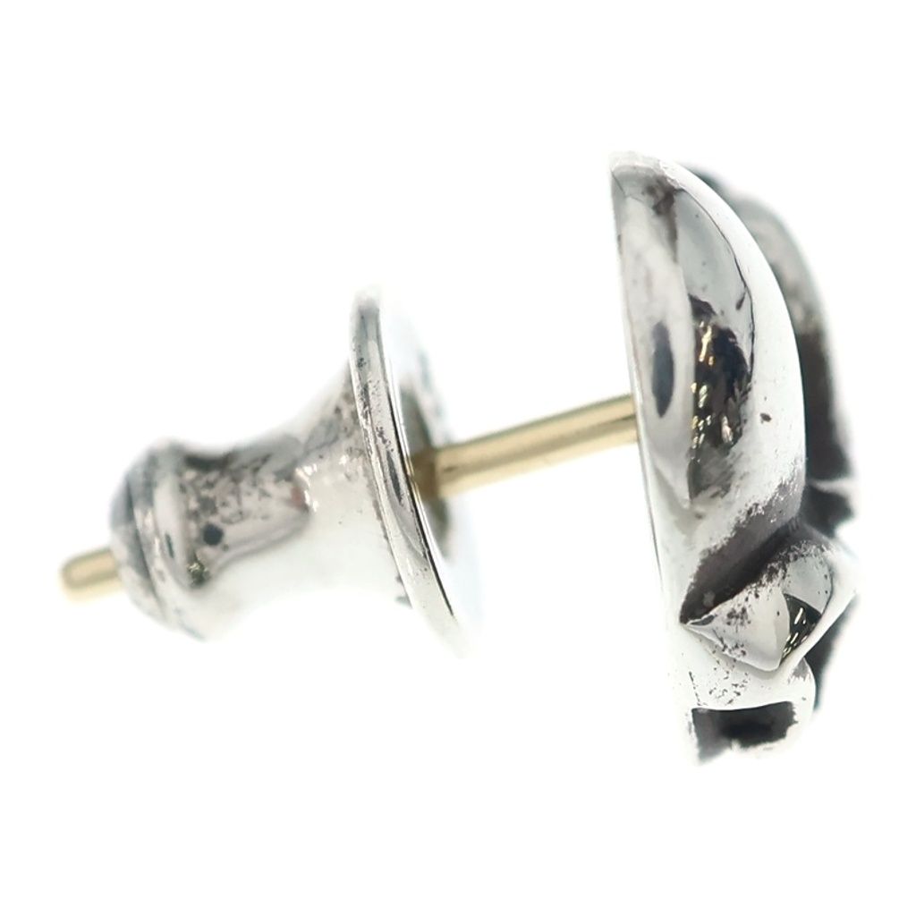 Chrome Hearts Stud Heart Earrings Silver — view 4