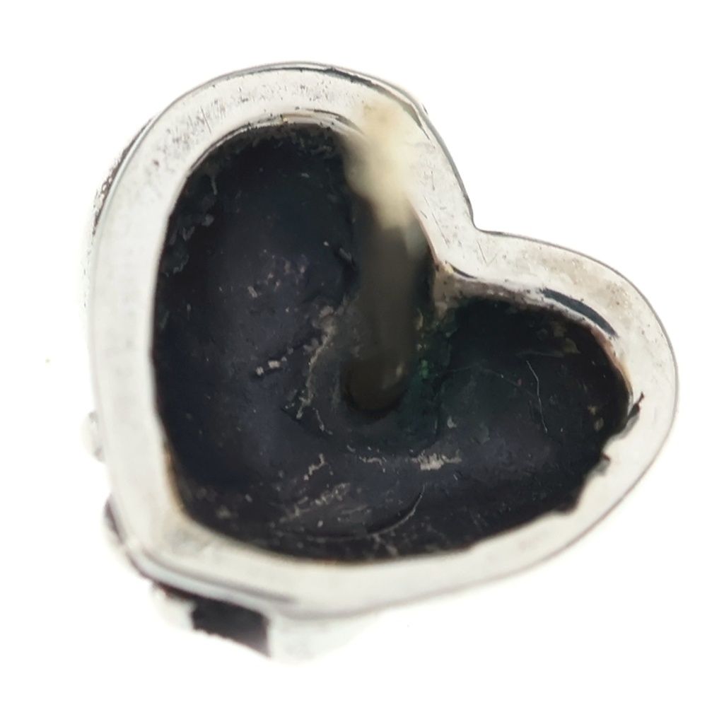 Chrome Hearts Stud Heart Earrings Silver — view 6