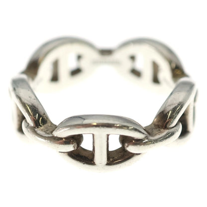 Hermes Enchainee PM Chaine D'ancre Ring Silver
