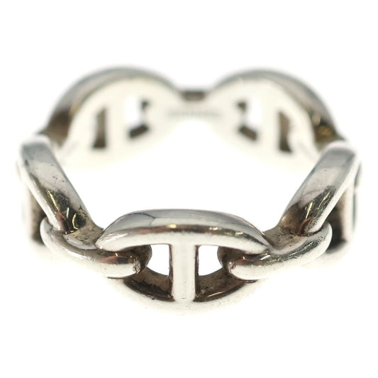 Hermes Enchainee PM Chaine D'ancre Ring Silver