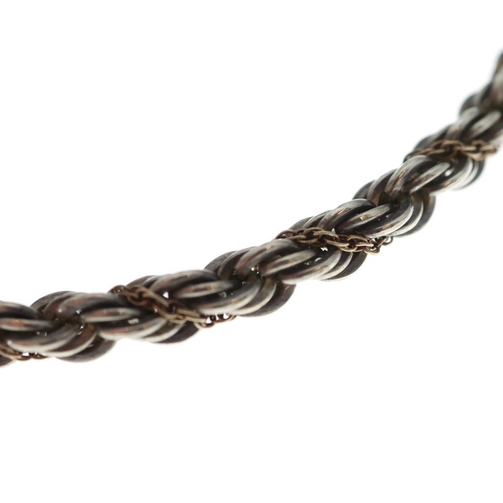 Tiffany & Co Twist Loop Necklace Snake Chain Silver Gold 14k — view 6
