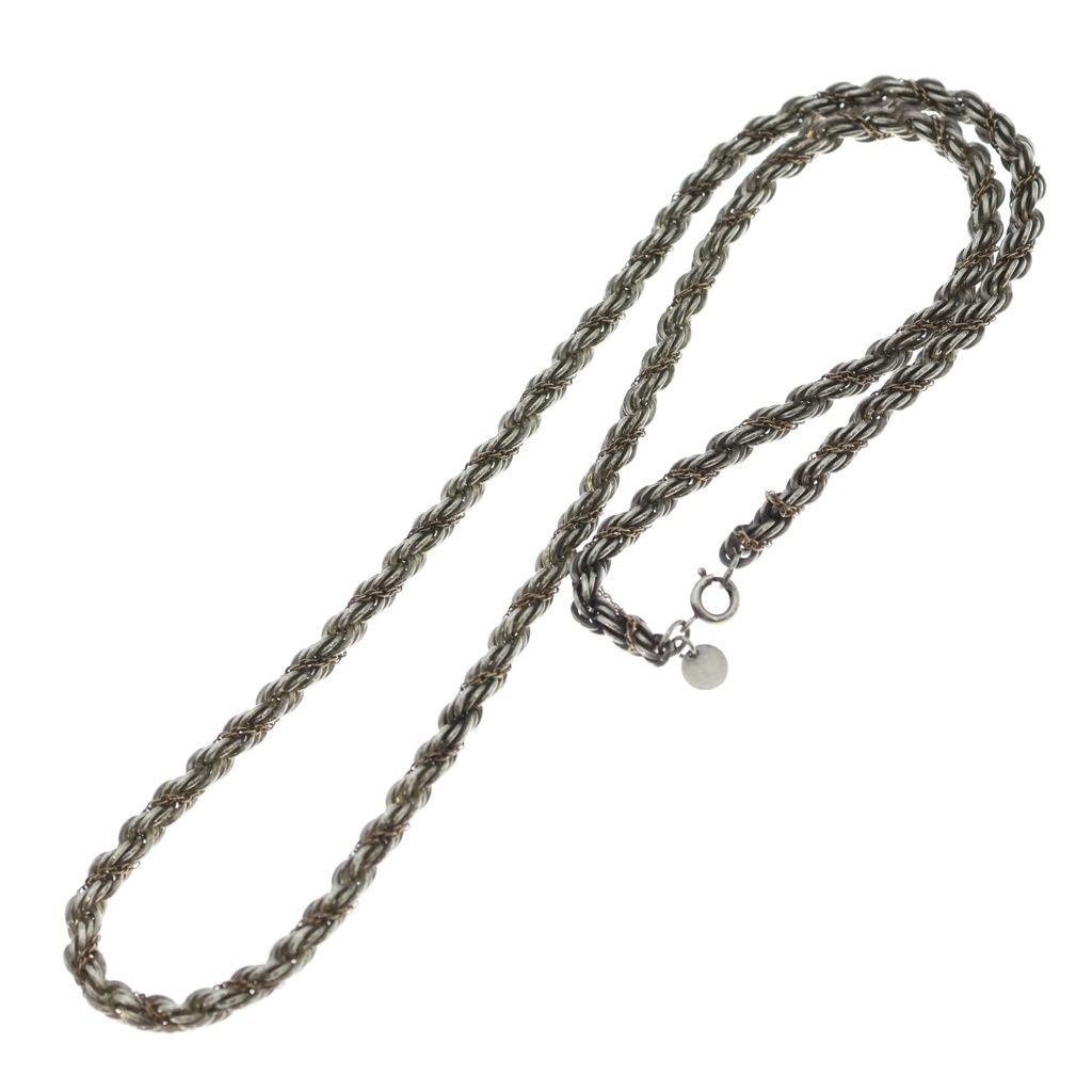 Tiffany & Co Twist Loop Necklace Snake Chain Silver Gold 14k — view 2