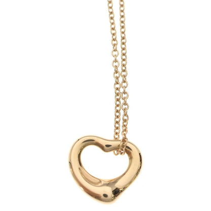 Tiffany & Co Elsa Peretti Open Heart Pendant Chain Pink Gold — view 3