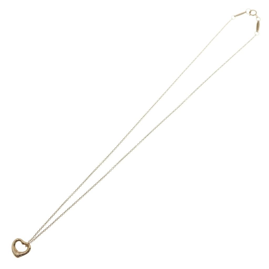 Tiffany & Co Elsa Peretti Open Heart Pendant Chain Pink Gold — view 2