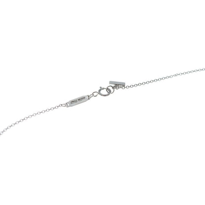 Tiffany & Co T Smile Small Pink Saffiano Pendant Chain Silver — view 4