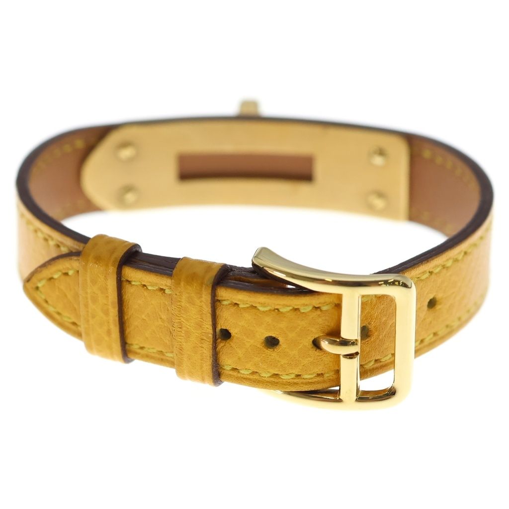 Hermes Kelly Double Tour Leather Belt Yellow Gold — view 2