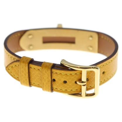 Hermes Kelly Double Tour Leather Belt Yellow Gold — view 2
