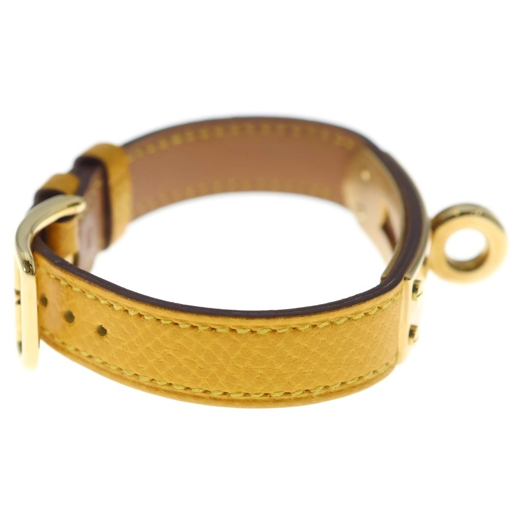 Hermes Kelly Double Tour Leather Belt Yellow Gold — view 3
