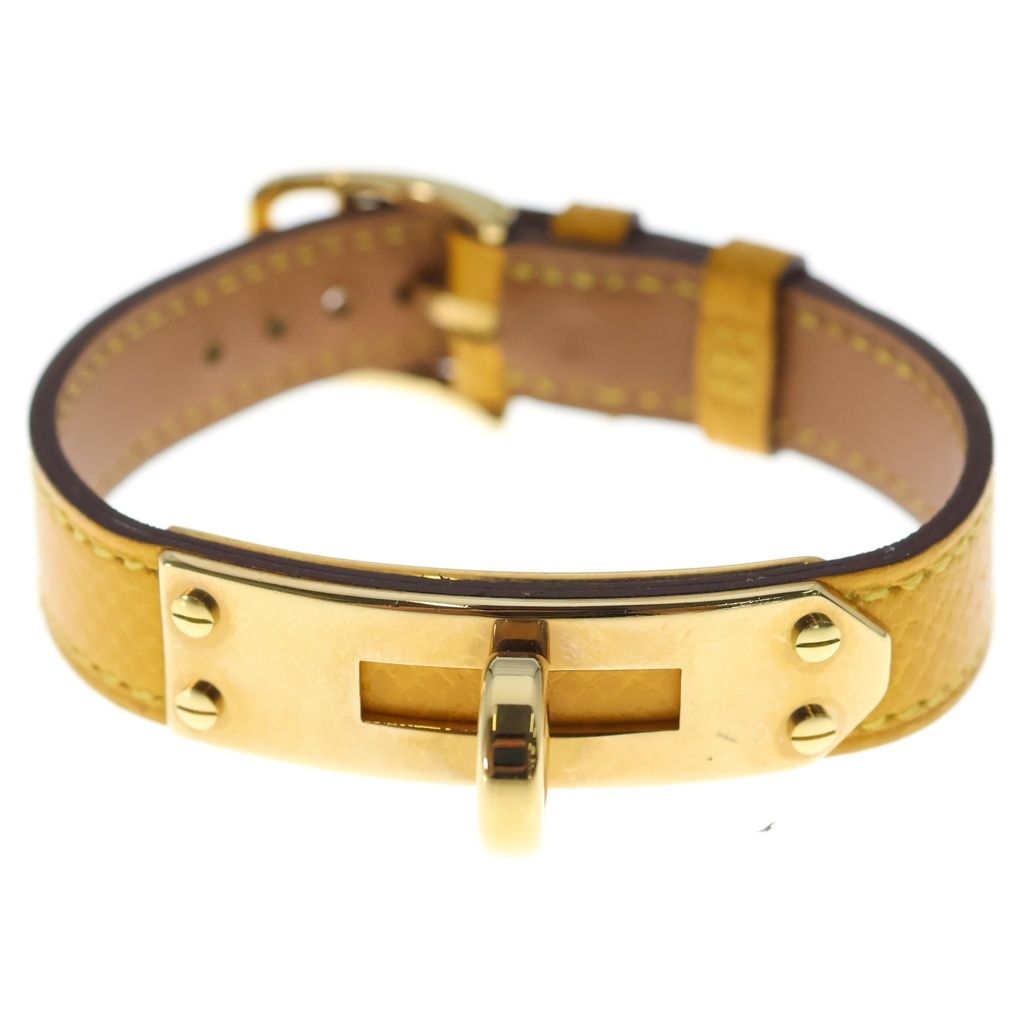 Hermes Kelly Double Tour Leather Belt Yellow Gold — view 4