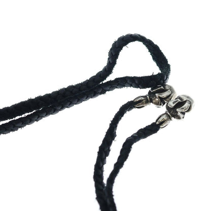 Chrome Hearts Leather Braid Lipstongue Lip and Tan Necklace Black Silver — view 6