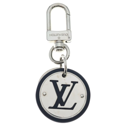 Louis Vuitton Porte Cles LV Circle Bag Charm Key Holder Key Ring Black Silver