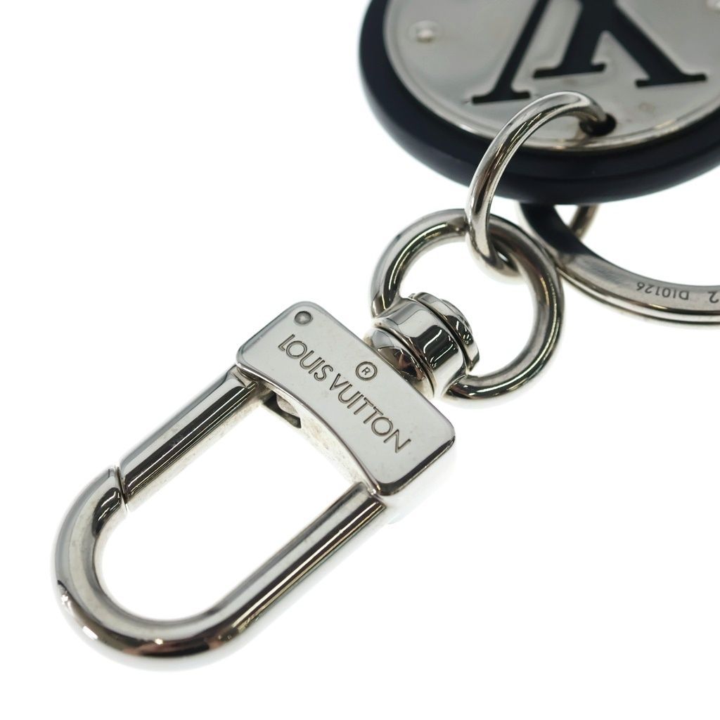 Louis Vuitton Porte Cles LV Circle Bag Charm Key Holder Key Ring Black Silver — view 6