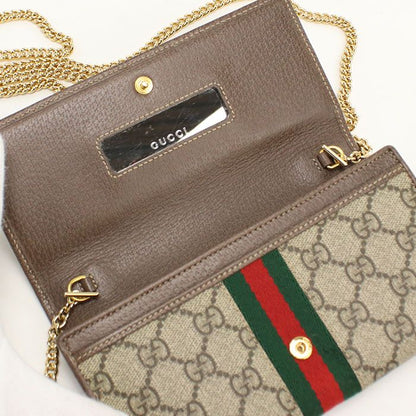 Gucci Ophidia Chain Wallet GG Supreme Leather — view 7