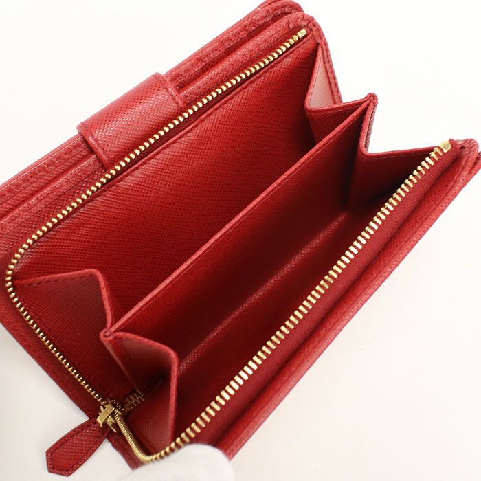 Prada Saffiano Leather Bifold Wallet — view 6